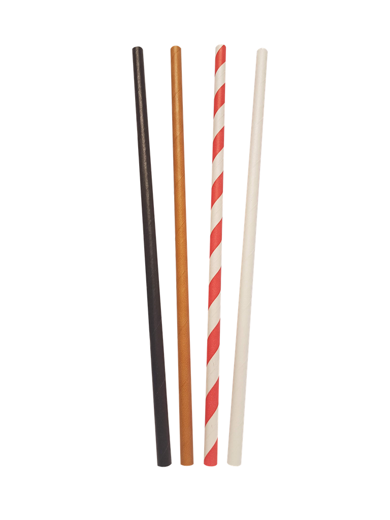 Regular Red & White Stripe Paper Straw