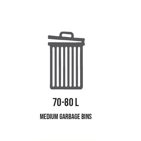 Heavy Duty Plastic Garbage Bags 70-77L Black