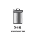 Heavy Duty Plastic Garbage Bags 70-77L Black