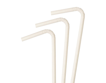Paper Flexi Straw | White