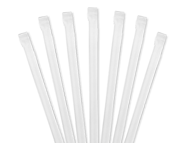 Paper Flexi Straw - Individually wrapped | White