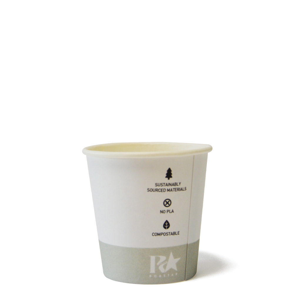 4oz (62mm Ø) Single Wall Coffee Cup | Pastel Grey