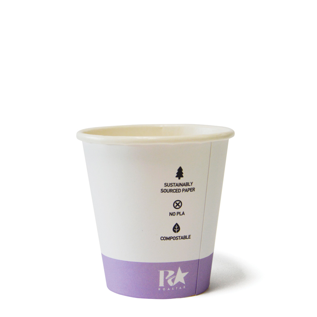 6oz (80mm Ø) Single Wall Coffee Cup | Pastel Purple
