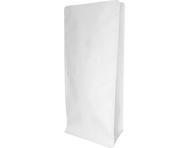 1kg Box Bottom Coffee Bag | White Kraft | PrimeVent | Open Top