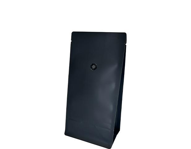 500g Box Bottom Coffee Bag | Matte Black | PrimeVent | Open Top