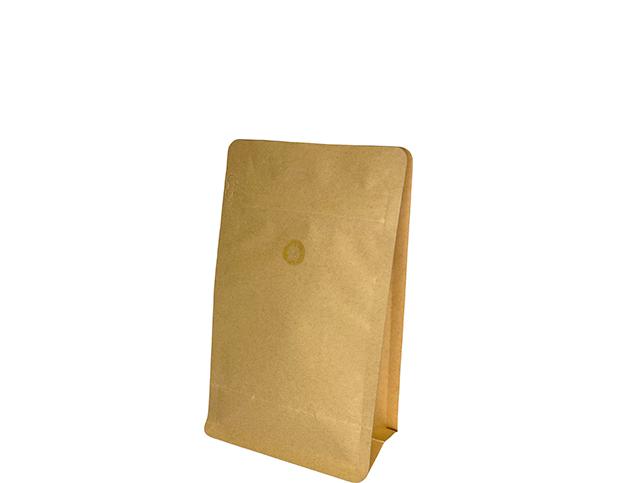 250g Box Bottom Coffee Bag | Brown Kraft | PrimeVent | Resealable Zipper