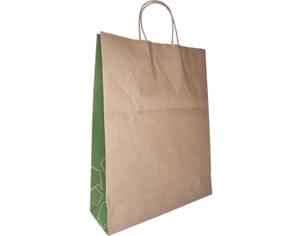 Medium Shopping/Retail Bags with Twisted Handles Brown 480x340+90mm