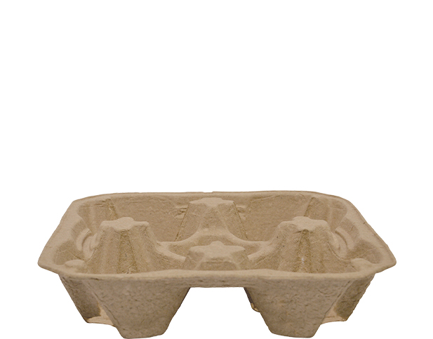 Enviroboard® 4 Cup Carry Tray | 8 - 24 oz cups