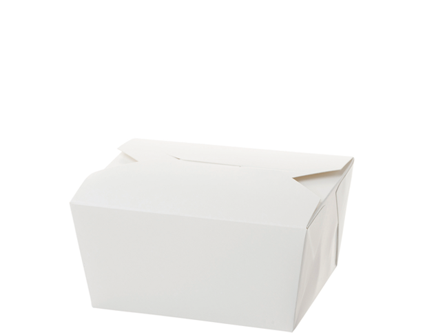 Small Rectangular Meal Pail | White