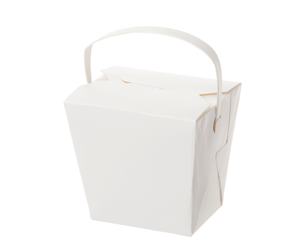 16oz Rectangular Food Pail | White
