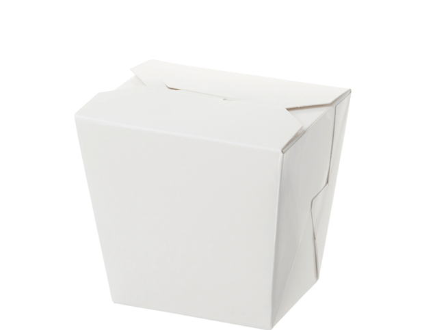 16oz Rectangular Food Pail - No Handle | White