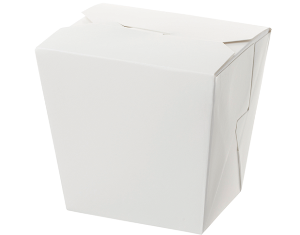 32oz Rectangular Food Pail - No Handle | White