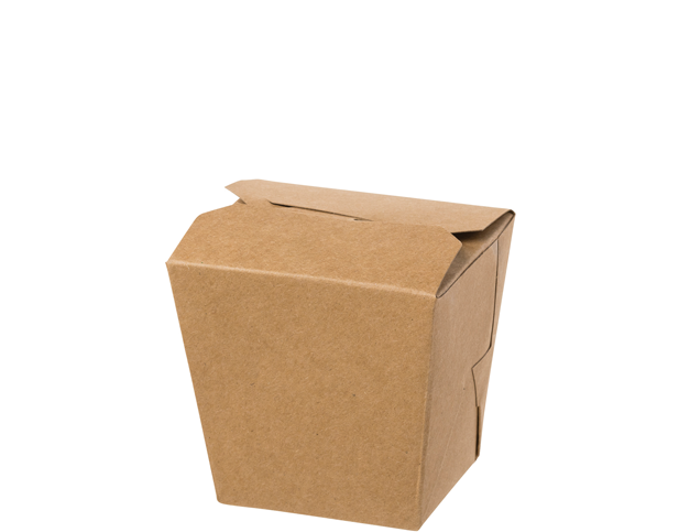8oz Rectangular Food Pail - No Handle | Brown