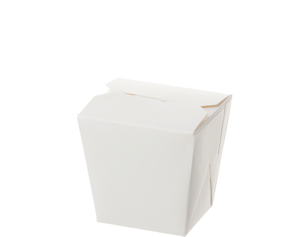8oz Rectangular Food Pail - No Handle | White