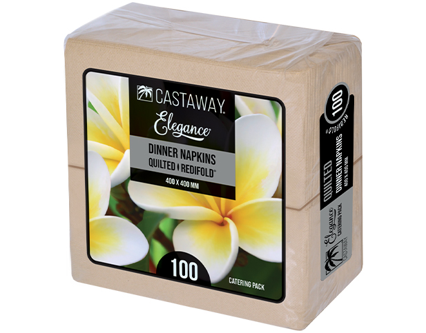 Elegance Dinner Napkins RediFold Brown 400x400mm