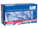 Quick Service Gloves Large Clear