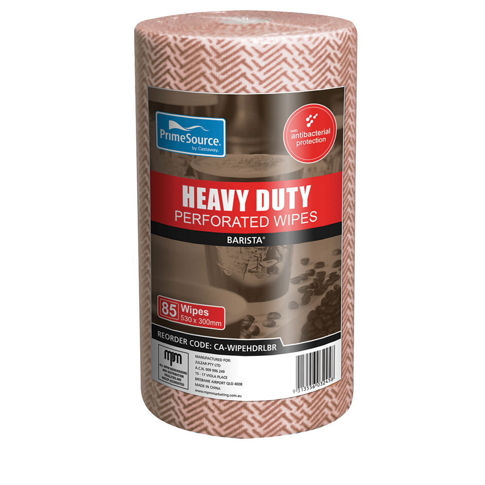 PrimeSouce Heavy Duty Wipes Rolls Brown 530x300mm