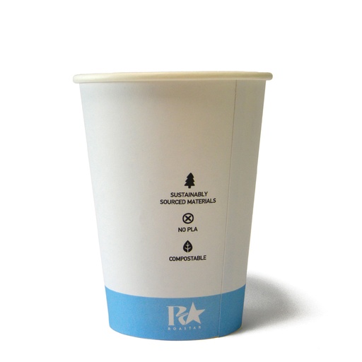 [RS-SW12SLD-PS1] 12oz (90mm Ø) Single Wall Coffee Cup | Pastel Blue