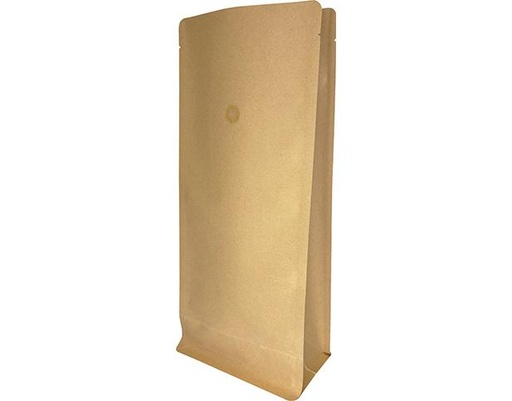 [RS-CBBO-1KG-P5-BV-BRN] 1kg Box Bottom Coffee Bag | Brown Kraft | PrimeVent | Open Top