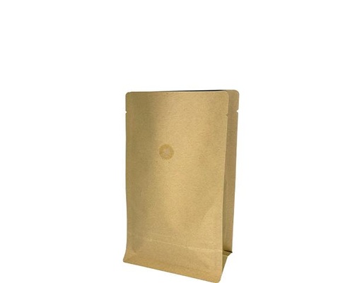 [RS-CBBO-250-P5-BV-BRN] 250g Box Bottom Coffee Bag | Brown Kraft | PrimeVent | Open Top