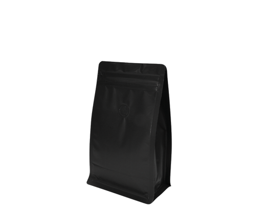 [CA-CBB250-BLK] 250g Box Bottom Coffee Bag | Matte black