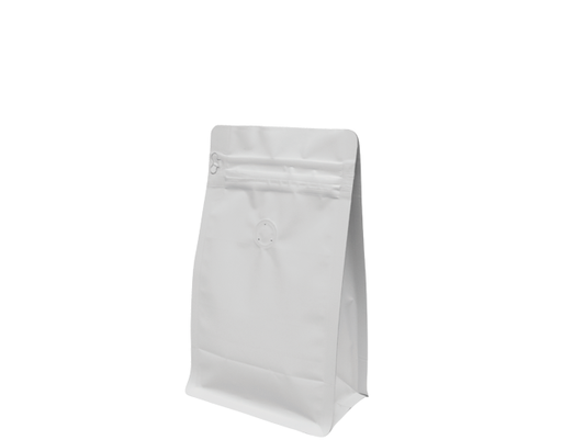 [CA-CBB250-WHT] 250g Box Bottom Coffee Bag | Matte white