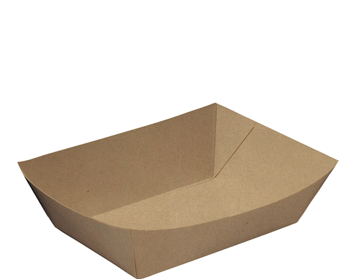 [CA-TR4-BRN] Large Food Tray #4 | Brown kraft