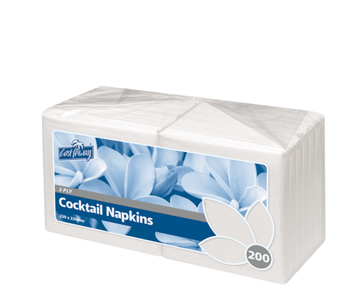 [CA-NAPC2PW] 2 Ply Cocktail Napkin - White