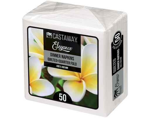 [CA-NAPEDIN] Elegance® Quarter Fold Dinner Napkins | White