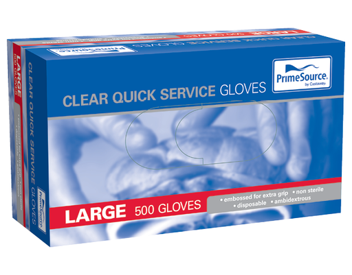 [PS-QSG-LGE] Large Quick Service Gloves | Clear