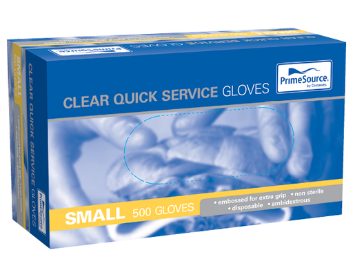 [PS-QSG-SML] Quick Service Gloves Small Clear